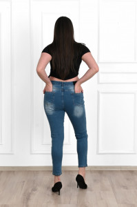 Blugi Dama Adrom, BATAL 6176-1298 Albastru Denim - Img 6