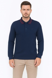 Bluza Barbati RUGATCHI, Polo Pique Regular Fit, BLEUMARIN