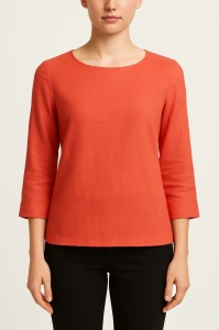 Bluza dama ANESIA, UNI cu Maneca 3/4, FLORINA Coral