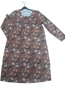 Camasa Noapte Dama Soft&Seven By Sofiaman, din Bumbac MINEA S22-009 Maro Turcesc - Img 2