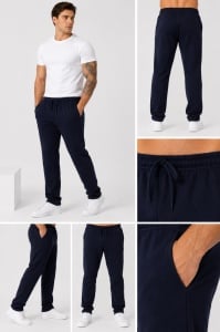 P.4101 Negru, Pantaloni Trening Barbati KNOX, CLASIC - Img 6
