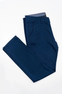Pantaloni Barbati GAMA, Bumbac Elasticizat, Slim Fit, CHINO 0122 Turcoaz Inchis C-2213