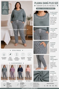 Pij.2233 FOREST GREEN, Pijama Dama Knox, EXTRA LARGE - Img 2