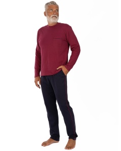 Pij.4156 BORDO, Pijama Bărbați Knox, Tipar Clasic