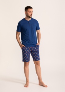 Pijama Barbati Soft&Seven by SOFIAMAN, Maneca Scurta, EMANUEL S31-049 Bleumarin - Img 1