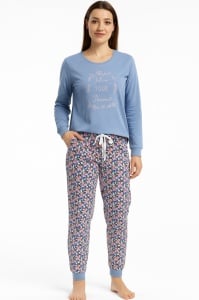 Pijama Dama Soft&Seven By Sofiaman, S21-134 BLEU - Img 1