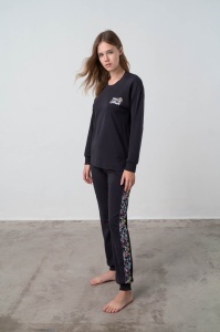 Pijama dama VAMP, Compleu din Interlook 17642 Bleumarin - Img 4