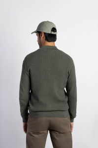 Pulover Barbati BOSTON, Cardigan tricotat JACOBO 83451 Kaki - Img 2