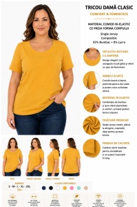 T.2501 MUSTAR, Tricou Dama KNOX, Clasic - Img 2