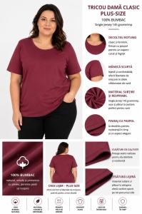 T.2503 Plamaniu, Tricou Dama Knox, EXTRA-LARGE - Img 2