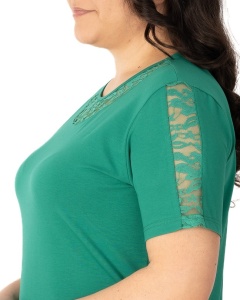 T.2979 VERDE, Tricou Dama Knox Marimi EXTRA LARGE - Img 3