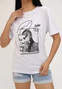 Tricou dama Adrom, CHOICES 1948-25 ALB - Img 3