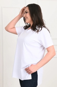 Tricou dama Batal ADROM, V-Line 1698-23 Alb - Img 2