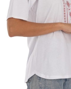 Tricou Dama KNOX, Imprimeu Traditional Tip IE, T.2502 Alb - Img 4