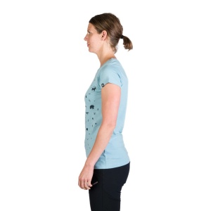 Tricou Dama NORTHFINDER, din Bumbac Organic, JUDIT TR-4955OR ALBASTRU DESCHIS - Img 4
