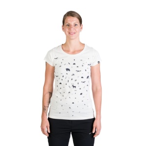 Tricou Dama NORTHFINDER, din Bumbac Organic, JUDIT TR-4955OR ALB - Img 2