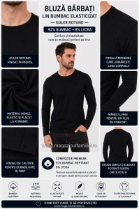 B.4006 Negru, Bluza Barbati KNOX Slim Fit - Img 2