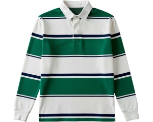 Bluza Barbati BOSTON, Guler Polo, OWEN - 83180 Alb-Verde - Img 2