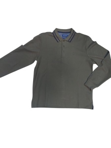 Bluza Barbati RUGATCHI, Polo Pique Regular Fit, KAKI - Img 2