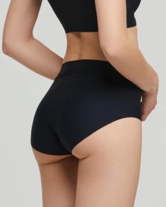 Chilot dama Pompea Midi, din Microfibra, SECOND SKIN Negru - Img 5