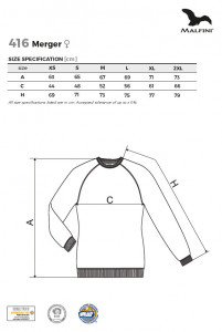 Hanorac Dama Malfini MERCER 416 M2 Denim Inchis - Img 4