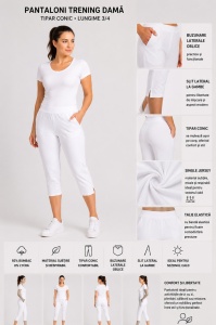 P.2247 ALB, Pantaloni Dama Casual KNOX 3/4 - Img 2