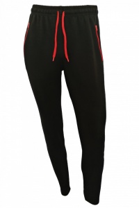  Pantaloni de Trening KNOX, MODERN FIT, cu fermoar la buzunar, P.4104 NEGRU & ROSU - Img 5