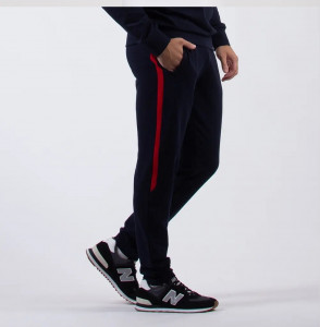 Pantaloni Trening Barbati ANDU, Slim Fit 62068 Bleumarin & Rosu