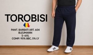 Pantaloni Trening Barbati TOROBISI TRICOTEX, Clasict, 604 Bleumarin