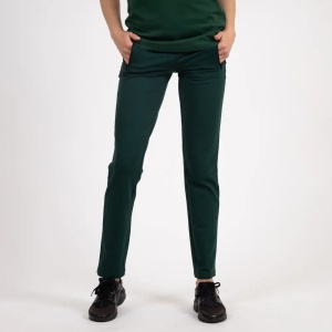 Pantaloni Trening Dama ANDU, Slim Fit cu Fermoare la Buzunare, 61144 Verde Inchis - Img 5