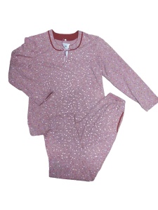 Pijama Dama Auritex, tipar Clasic, Maneca lunga 235 ML Liliac Floral - Img 1