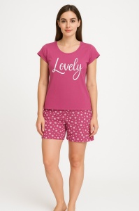 Pijama Dama Soft&Seven By Sofiaman, Maneca Scurt, MATHILDA S21-056 Siclam