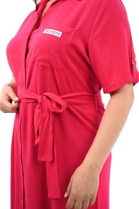 Rochie Casual Adrom, BATAL, Tip Camasa 5246-24 Fuxia - Img 4