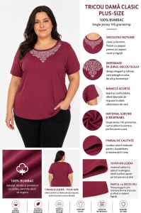 T.2960 PLAMANIU, Tricou Dama KNOX, Extra-Large - Img 2