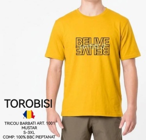 Tricou Barbati TOROBISI TRICOTEX, cu Imprimeu, BELIVE 1001 MUSTAR - Img 2
