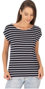 Tricou dama KNOX, din Viscoza, T.2698 Bleumain-alb