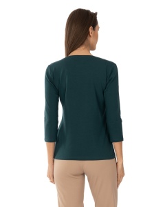 B.2344 VERDE INCHIS, Bluza dama Knox, Maneca 3/4 - Img 3