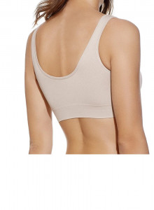 Bustiera Sport SELENE din Microfibra, Bretea Lata, Cupa Buretata - B, LOUISE, Alb - Img 3