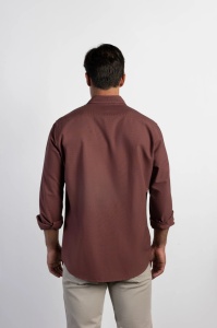 Camasa Barbati BOSTON, Casual , Croi Clasic, MADRID - 83200 Rosu Stins - Img 3