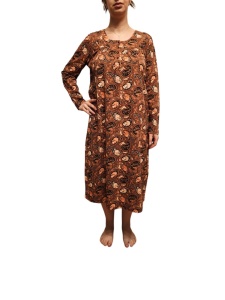 Camasa Noapte Dama Soft&Seven By Sofiaman, din Bumbac MINEA S22-009 Maro Turcesc - Img 1