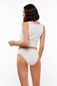 Chilot dama UNICONF, Clasic, din Bumbac, model NF05 ALB - Img 3
