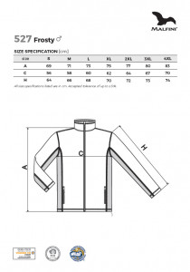 Jacheta Barbati polar Malfini FROSTY 527 Gri Cenusa - Img 3