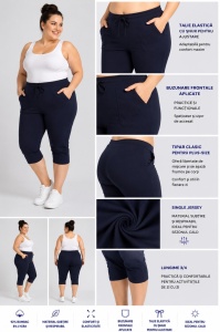 P.2014 Bleumarin, Pantaloni Dama KNOX 3/4, EXTRA LARGE - Img 2