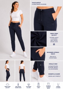 P.2023 BLEUMARIN, Pantaloni Dama Conic cu manseta - Img 2