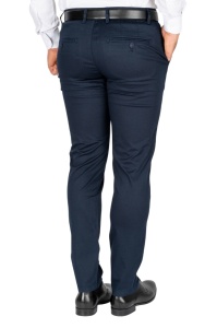 Pantaloni Barbati GAMA, Bumbac Elasticizat, Slim Fit, CHINO 0122 ALBASTRU Inchis c-2212 - Img 2