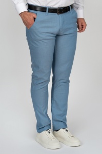 Pantaloni Barbati GAMA, Bumbac Elasticizat, Slim Fit, CHINO 0122 Gri Deschis C-2209 - Img 3