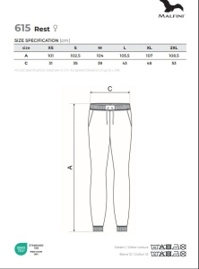 Pantaloni Trening Dama MALFINI, cu Manseta la Glezna, REST 615 Negru - Img 2