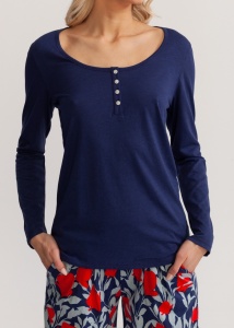 Pijama Dama Soft&Seven By Sofiaman, din Bambus, S21-146 Indigo - Img 5