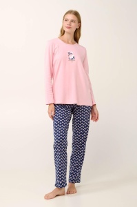 Pijama dama VAMP, Compleu din Interlook 21407 ROZ
