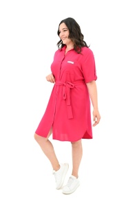Rochie Casual Adrom, BATAL, Tip Camasa 5246-24 Fuxia - Img 1